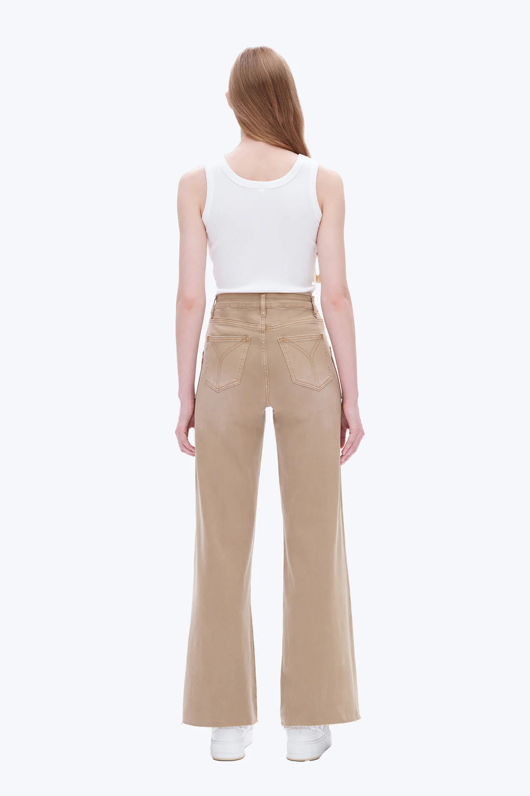 Utility Patch Pocket High-Rise Wide Leg Jeans 