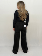 Utility Patch Pocket High-Rise Wide Leg Jeans 