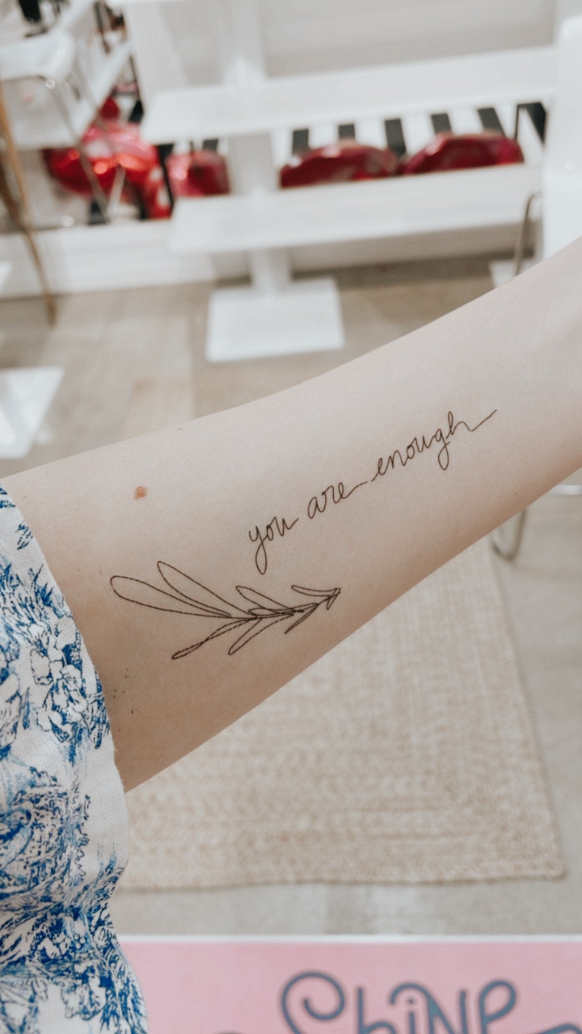 You Are Enough Temporary Tattoo