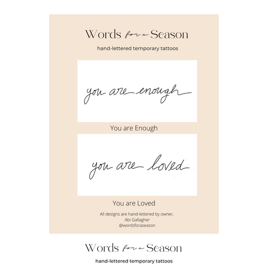 You Are Loved Temp Tattoo