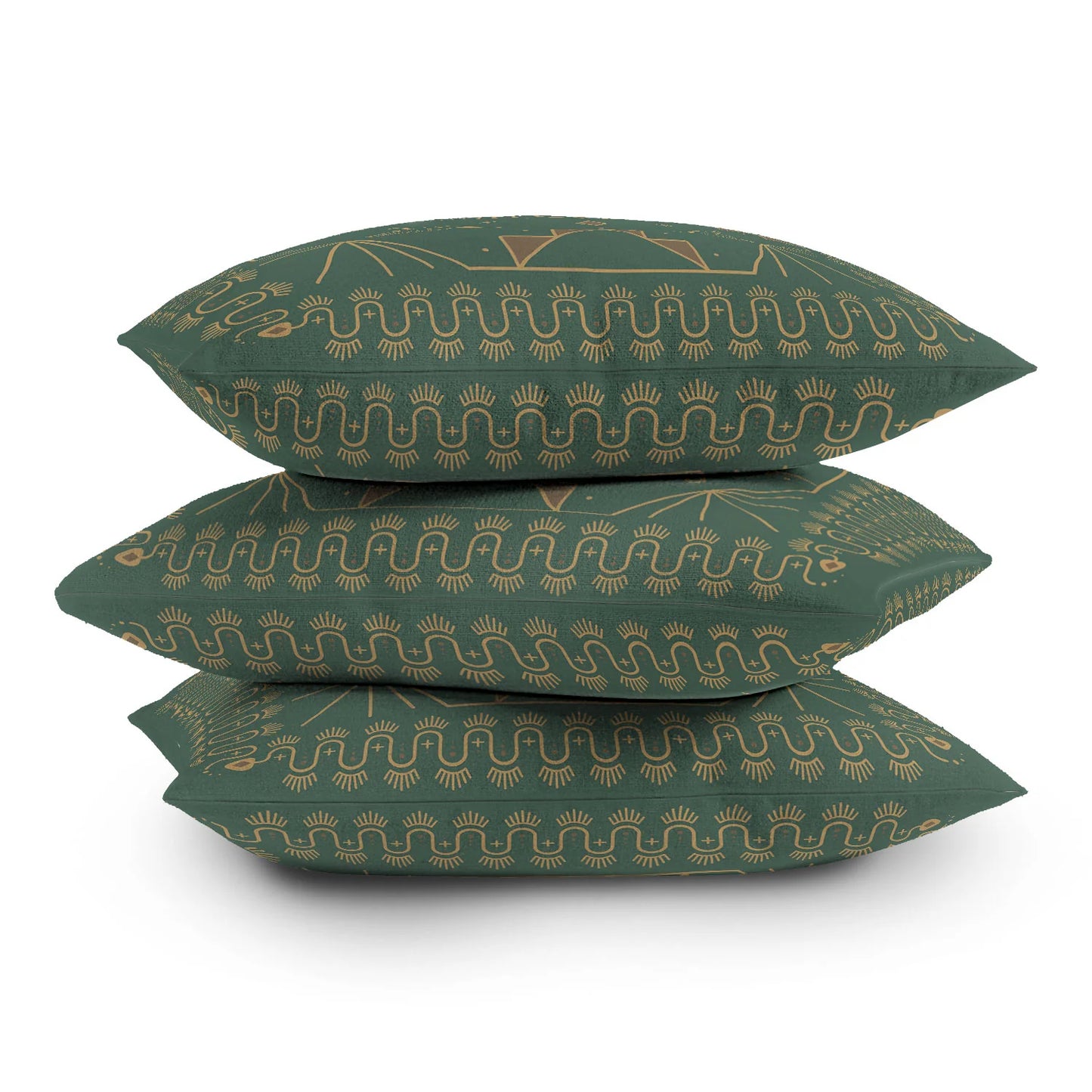 Lost Desert Green Outdoor Throw Pillow