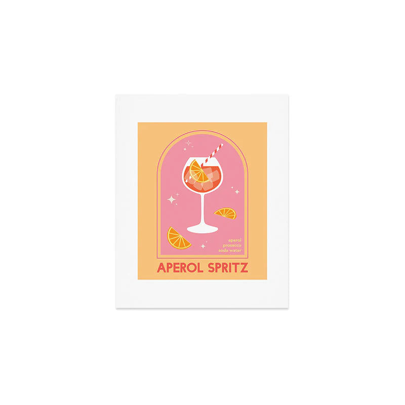 April Lane Art Aperol Spritz Cocktail Art Print