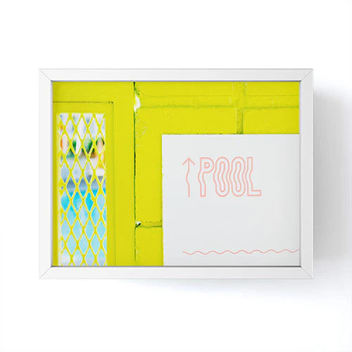 Bethany Young Photography Palm Springs Pool Framed Mini Art Print White