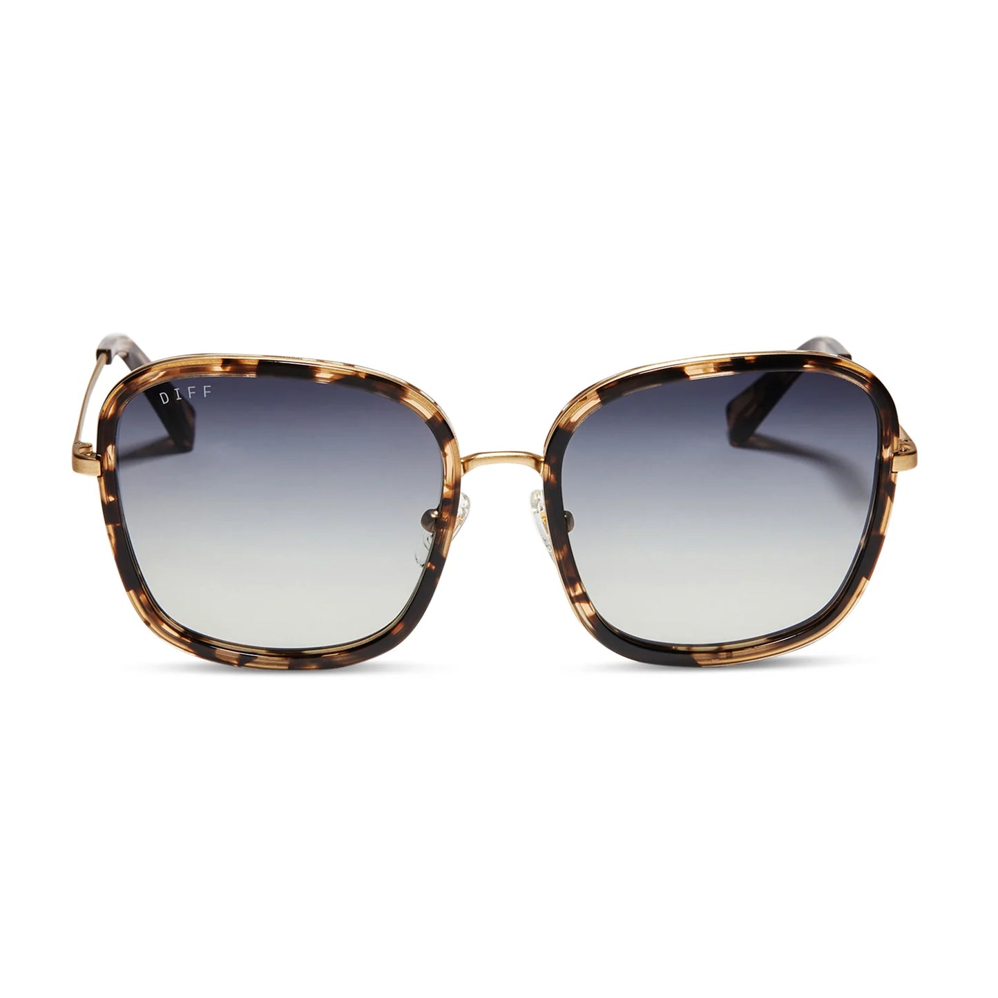 Genevive Espresso Tortoise + Grey Gradient Sunglasses (DOUBLE)