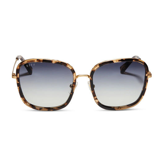 Genevive Espresso Tortoise + Grey Gradient Sunglasses (DOUBLE)