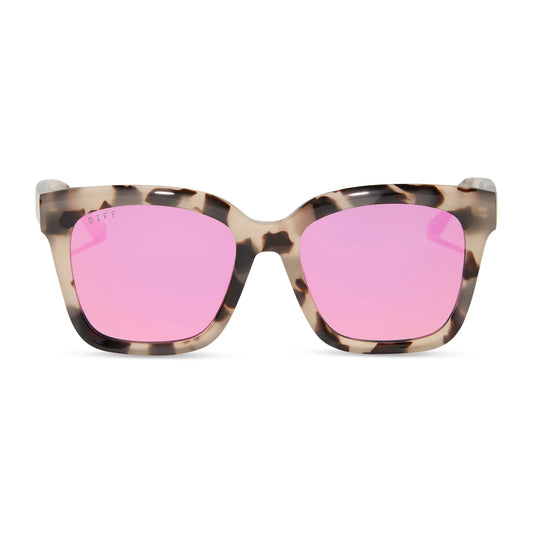 Ariana Cream Tortoise + Pink Mirror