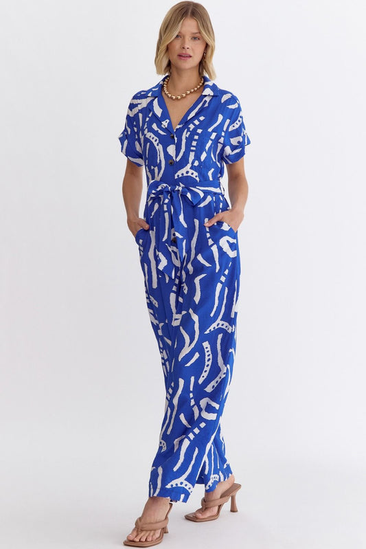 Zebra Pattern Jumpsuit